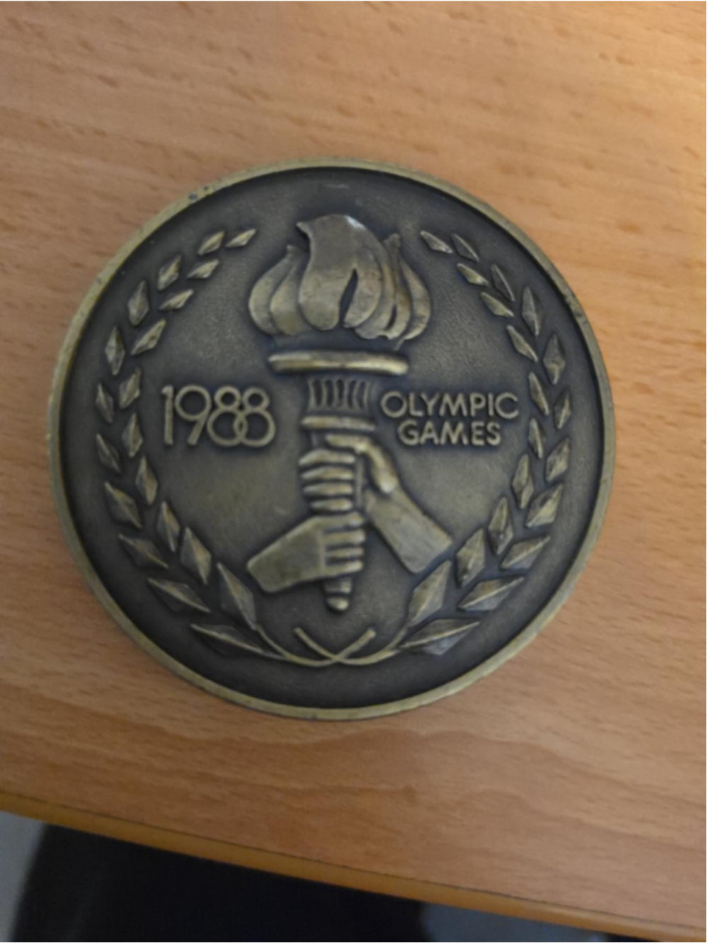 1988 U.S. Olympic Team Contribution Appreciation Medal 79mm 207g Vintage